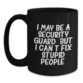 Funny Security Guard Black Coffee Mug Gifts from Men to Security Guard for Christmas - Main
